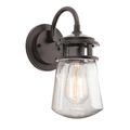 Product Image of Lyndon 11.25" 1 Light Wall Light w/ Clear Seeded Glass (Architectural Bronze)