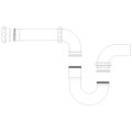 Product Image of Lavy Thru Wall Waste, 8" Wall (-Lw1), 4953-280-000