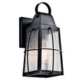 Product Image of Tolerand 12" 1 Light Outdoor Wall Light w/ Clear Seeded Glass (Textured (Black)