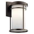 Product Image of Toman 13.5" 1 Light Outdoor Wall Light w/ Satin Etched Glass (Olde Bronze)