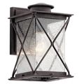 Product Image of Argyle 10.25" 1 Light Outdoor Wall Light w/ Clear Seeded Glass (Weathered Zinc)