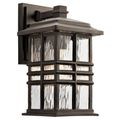 Product Image of Beacon Square 12" 1 Light Outdoor Wall Light w/ Clear Hammered Glass (Olde Bronze)