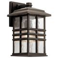 Product Image of Beacon Square 14.25" 1 Light Outdoor Wall Light w/ Clear Hammered Glass (Olde Bronze)