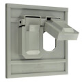 Product Image of 1-Gang Weather-Resistant Oversized Duplex Receptacle Wall Plate, Device Mount (Gray)