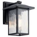 Product Image of Capanna 10.25" 1 Light Outdoor Wall Light w/ Clear Water Glass (Textured (Black)