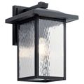 Product Image of Capanna 16" 1 Light Outdoor Wall Light w/ Clear Water Glass (Textured (Black)