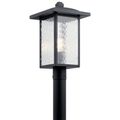 Product Image of Capanna 18.25" 1 Light Post Light w/ Clear Water Glass (Textured (Black)