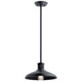 Product Image of Allenbury 12" 1 Light Outdoor Convertible Pendant Light w/ (Textured (Black)