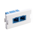 Product Image of Duplex Sc Fiber Adapter MOS Module, Zirconia Ceramic Sleeve, 1 Unit High (White)