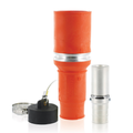 Product Image of Rhino-Hide Single Pole Female Connector (Contact, Insulator, & Dust Cap), Crimped, 535 MCM Cable, 1000V 898A Max (Orange)