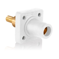 Product Image of 1 Pole Cam-Type Fem Panel Receptacle, Taper Nose, 3/4" Extended Shoulder, #2-4/0 (White)