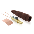 Product Image of 18 Series Cam-Type Male Detachable Plug, Ball Nose, #2 2/0 AWG, 300A Max (Brown)