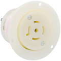 Product Image of 20A, 277/480V 3-Phase Y, NEMA L22-20R, 4P, 5W, Flanged Outlet Locking Receptacle, Grounding (White)