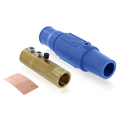 Product Image of 17 Series Female Complete Plug, Detchable, Double Set Screw, Cam-type Connector, Cable Range- 250-350MCM, 570A (Blue)