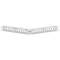 Product Image of Angled Quickport, Patch Panel w/ Magnifying Lens, 24"port, 1RU (White)