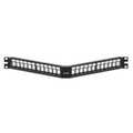 Product Image of Angled Quickport, Patch Panel, 24"port, 1RU (Black)