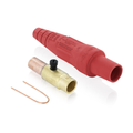 Product Image of 16 Series Taper Nose Cam-Type Female Plug, Contact & Insulator, Detachable, Crimp Tube Termination, 3/0 4/0 AWG, 400A Max, Type 3R When Mated (Red)