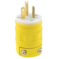Product Image of 20A, 125V NEMA 5-20P, 2P, 3W, Straight Blade Plug, Grounding, Dustguard (Yellow)