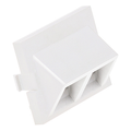 Product Image of 2-port Angled MOS Quickport, Adapter, 1.5 Units High (White)