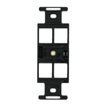 Product Image of Quickport, Duplex Type 106 Insert, 4-port (Black)