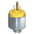 Product Image of 15A, 125V NEMA 5-15p, 2-pole, 3-wire Grounding Plug, Straight Blade, Armored (Yellow)