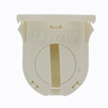 Product Image of Fluorescent Lampholder, Dedicated T8, 16mm Lamp Center, Small Bi-pin, No Post Mounted (White)