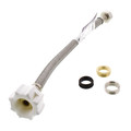 Product Image of 12" Click Seal Braided Hose Universal Toilet Connector (3/8", 7/16", 1/2" Comp) and (1/2 FIP) x 7/8" Ballcock