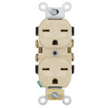 Product Image of Commercial Grade Duplex Self-Grounding Receptacle, Side Wire, 15A, NEMA 6-15R - Ivory (250V)