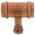 Product Image of 1-1/4" x 1-1/4" x 1/2" Press x Press x Female Copper Tee