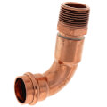 1" Press x Male Copper 90° Elbow