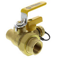 Product Image of 3/4" Full Port Forged Brass Ball Valve w/ Single Union End, Hi Flow Hose Drain & Reversible Handle (Lead Free)