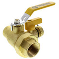 Product Image of 1" Threaded x 1" Sweat Pro-Pal Union Full Port Ball Valve w/ Hose Drain (Lead Free)