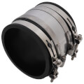 Product Image of 4" x 4" Flexible Strong Back PVC Shielded Coupling (Connects Cast Iron, PVC, Copper, Steel or Lead)