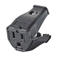 Product Image of NEMA 5-15p 2-pole, 3-wire Grounding Connector, Clamptite Hinged Design, Thermoplastic (Black)