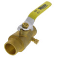Product Image of 1" Sweat Full Port Forged Brass Ball Valve w/ Bleeder (Lead Free)