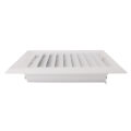 Product Image of 6" x 6" (Wall Opening Size) White Aluminum Horizontal Register, Opposed Blade Damper (A501OB Series)