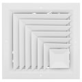 Product Image of 10" x 10" (Wall Opening Size) White Ceiling Diffuser (A505MS Series)
