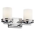 Product Image of Hendrik 14.5" 2 Light Vanity Light w/ Satin Etched Cased Opal (Chrome)