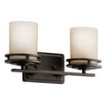 Product Image of Hendrik 14.5" 2 Light Vanity Light w/ Light Umber Etched Glass (Olde Bronze)