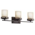 Product Image of Hendrik 24" 3 Light Vanity Light w/ Light Umber Etched Glass (Olde Bronze)
