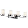 Product Image of Hendrik 33.75" 4 Light Vanity Light w/ Satin Etched Cased Opal (Chrome)