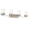 Product Image of Hendrik 33.75" 4 Light Vanity Light w/ Satin Etched Cased Opal (Brushed Nickel)