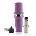 Product Image of Rhino-Hide Single Pole Female Connector (Contact, Insulator, & Dust Cap), Crimped, 535 MCM Cable, 1000V 898A Max (Purple)