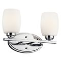 Product Image of Eileen 14.25" 2 Light Vanity Light w/ Satin Etched Cased Opal Glass (Chrome)