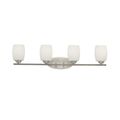 Product Image of Eileen 33.75" 4 Light Vanity Light w/ Satin Etched Cased Opal Glass (Brushed Nickel)