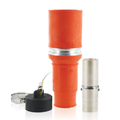 Product Image of Rhino-Hide Single Pole Female Connector (Contact, Insulator, & Dust Cap), Crimped, 646 MCM Cable, 1000V 1009A Max (Orange)