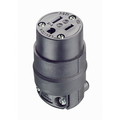 Product Image of 15A, 125V NEMA 5-15R, 2Pole, 3Wire, Connector, Straight Blade, Rubber (Black)