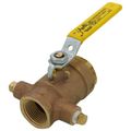 Product Image of 1" Gas Shut-Off Ball Valve, 1/4" Tap (Dual Tapped)