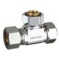 Product Image of 5/8" OD Comp x 5/8" OD Female Comp x 5/8" OD Female Comp Universal Tee, Lead Free (Chrome Plated)
