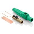 Product Image of 15 Series Cam-Type Female Plug, Contact & Insulator, Detachable, Single Set Screw Termination, #8, #2 AWG, 150A Max, Type 3R When Mated (Green)